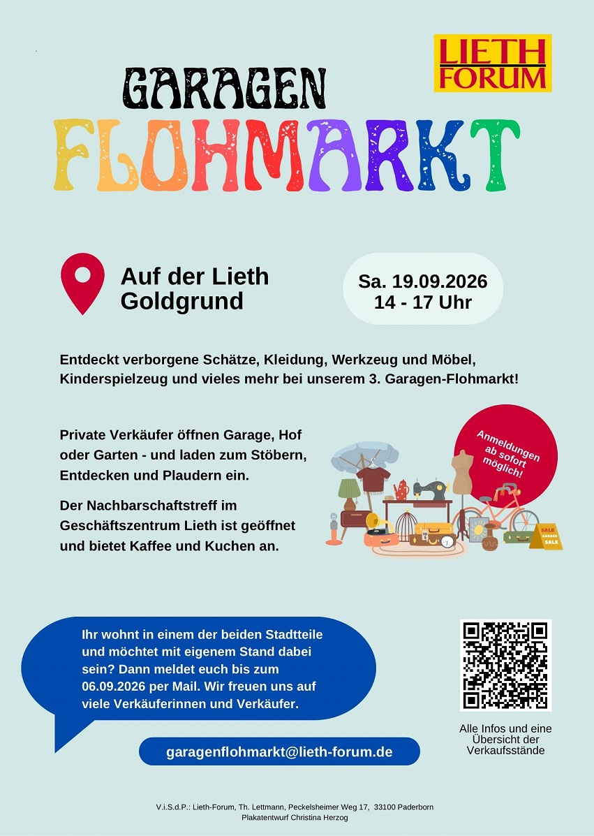 Plakat Garagenflohmarkt
